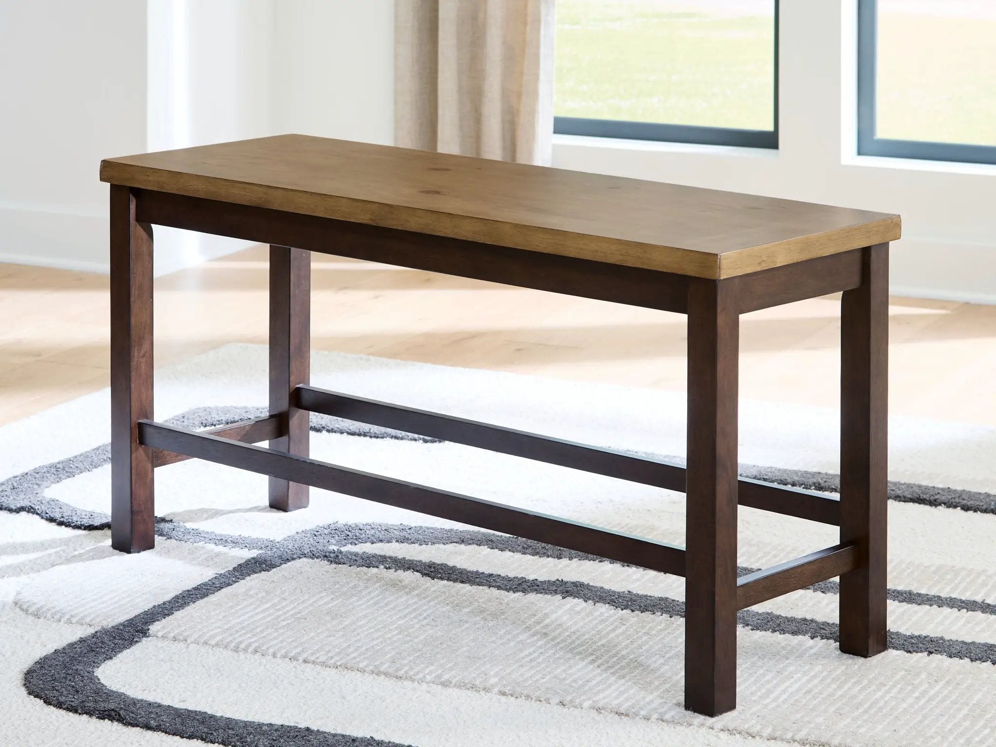Rylandeen - Double Counter Height Bench - Light Brown / Dark Brown by Unique Piece Furniture