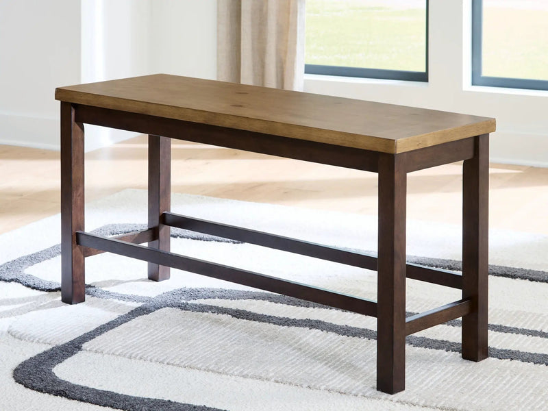 Rylandeen - Double Counter Height Bench - Light Brown / Dark Brown by Unique Piece Furniture