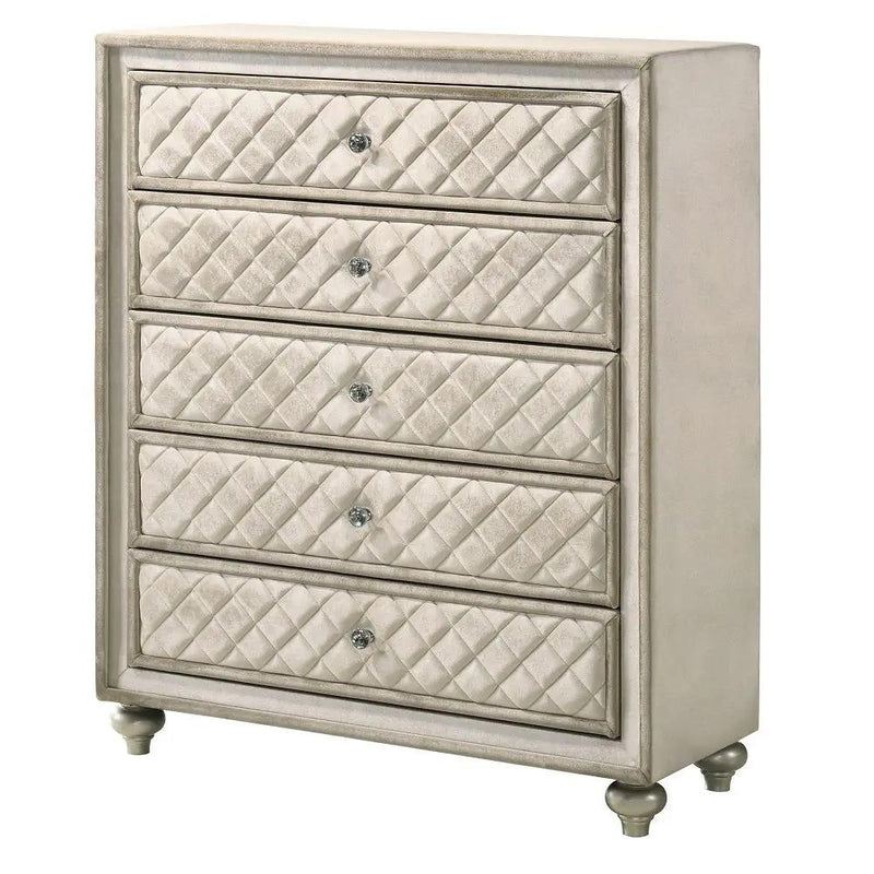 Lucienne - Chest - Beige Velvet by Unique Piece Furniture