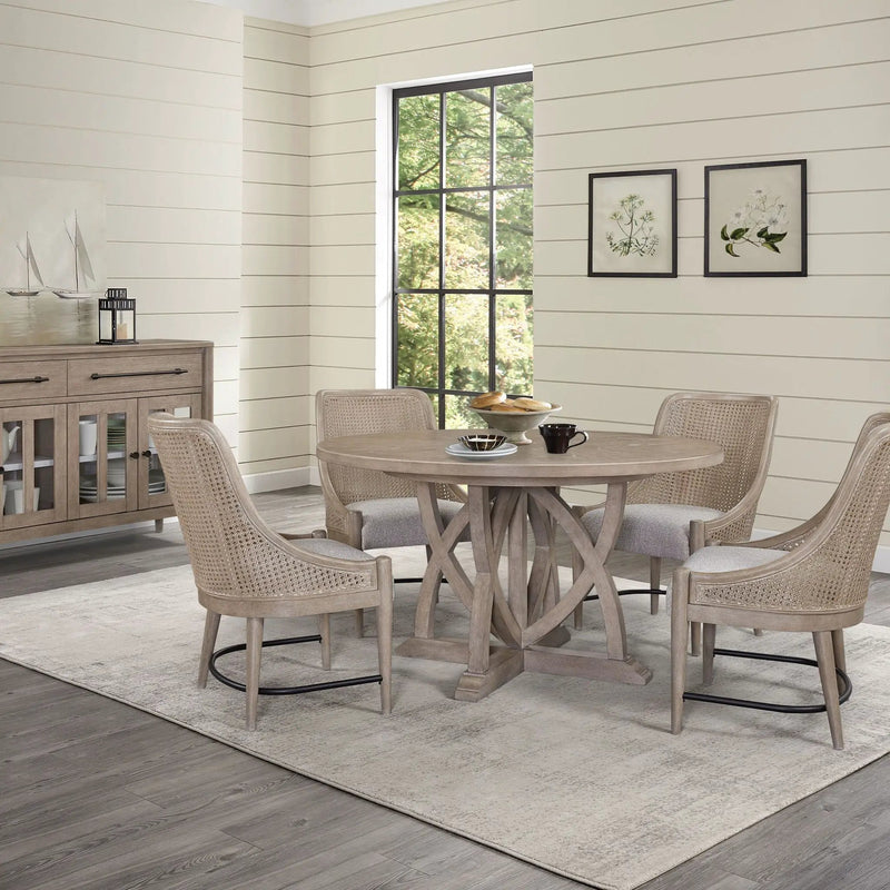 Round Dining Extendable Dining Table - Sand by Unique Piece Furniture