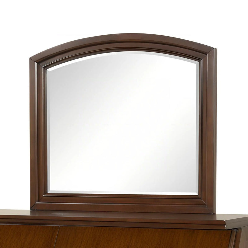 Meade - Arch Mirror With Low Distortion Glass - Dark Cherry