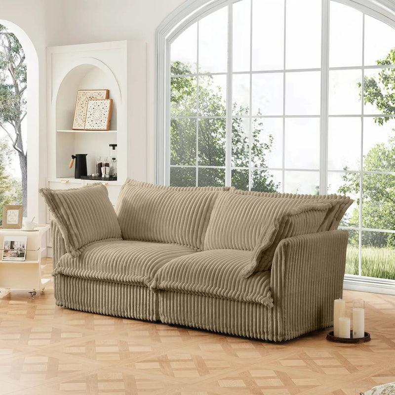 Modern Slipcovered 2-Seat Sofa Couches for Living Room by HouseOfZazla