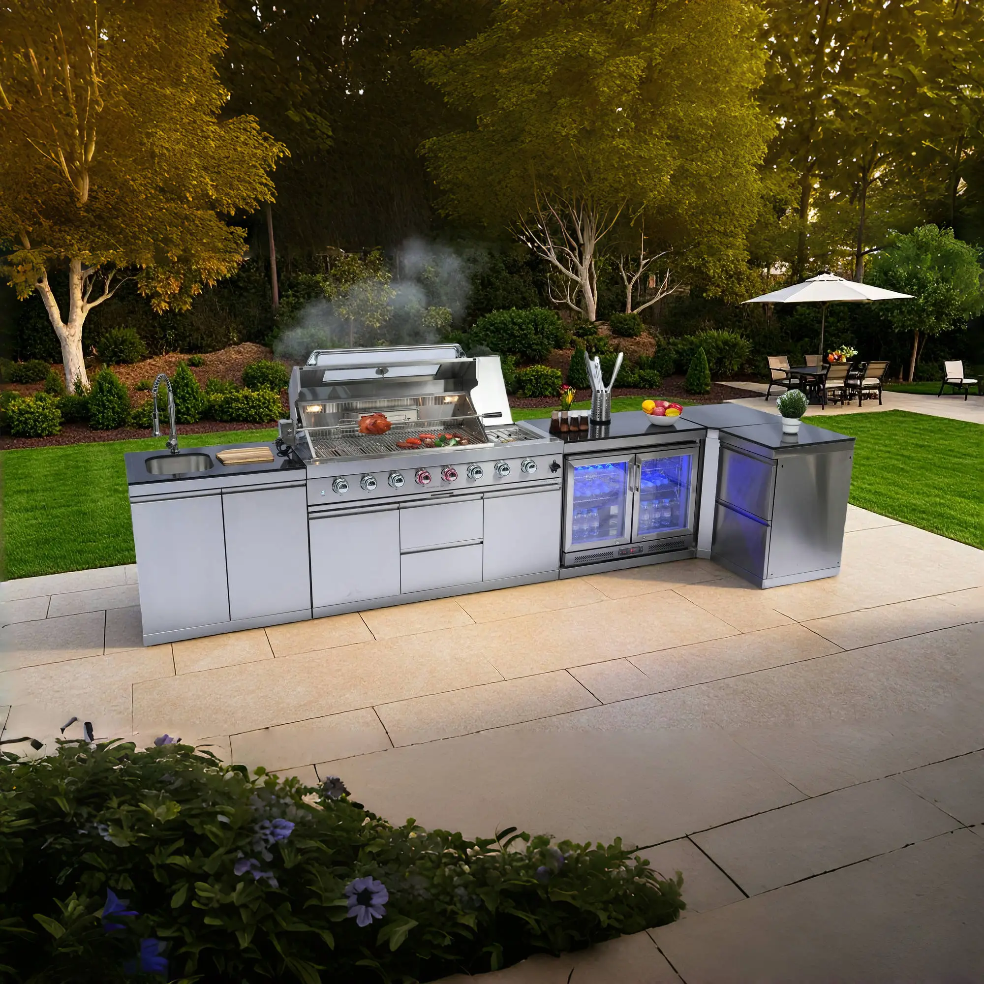 DIY S00017 58-Inch 6-Burner Deluxe Stainless Steel Gas Grill by HouseOfZazla