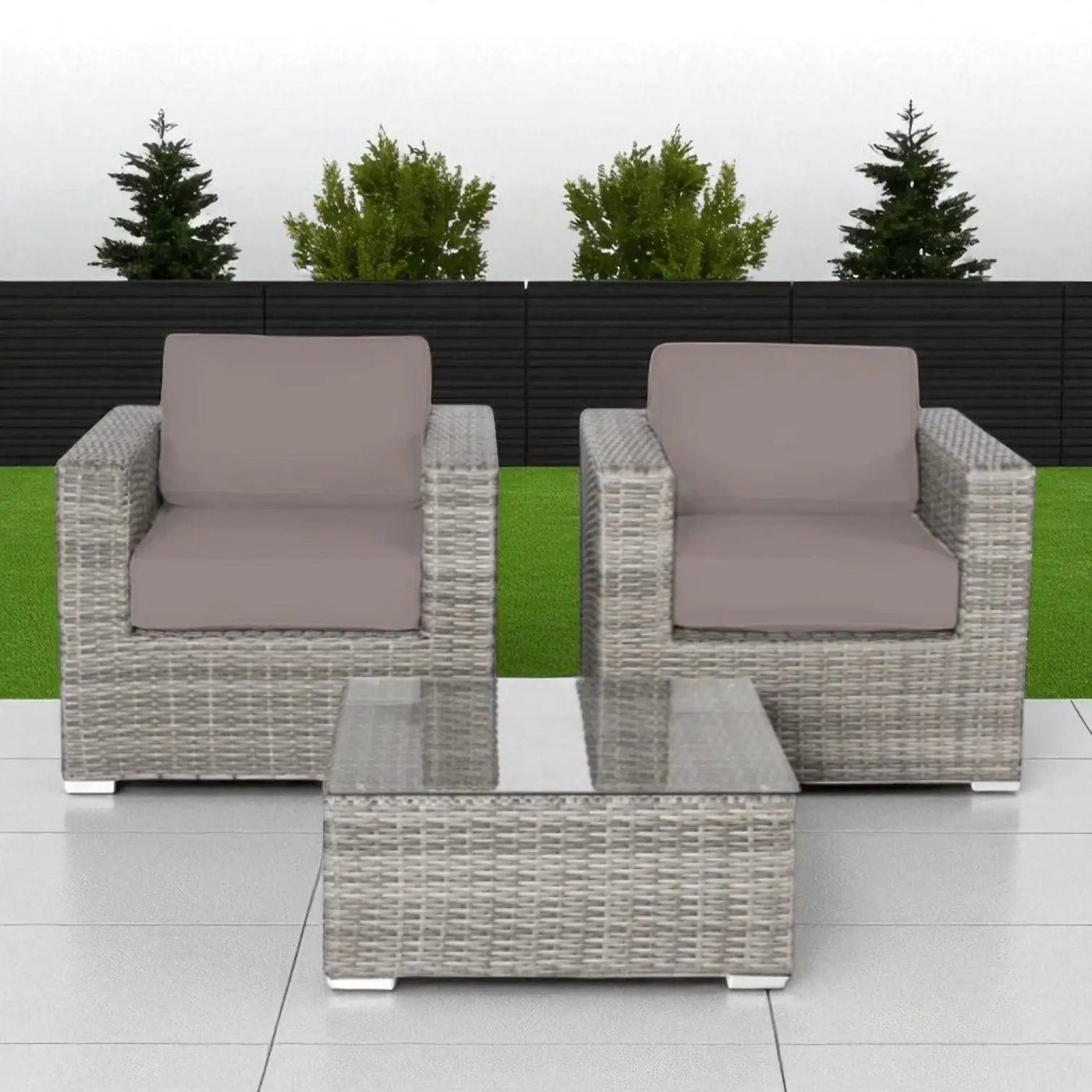 Wicker Seating Group Set With Table And Cushions by Unique Piece Furniture