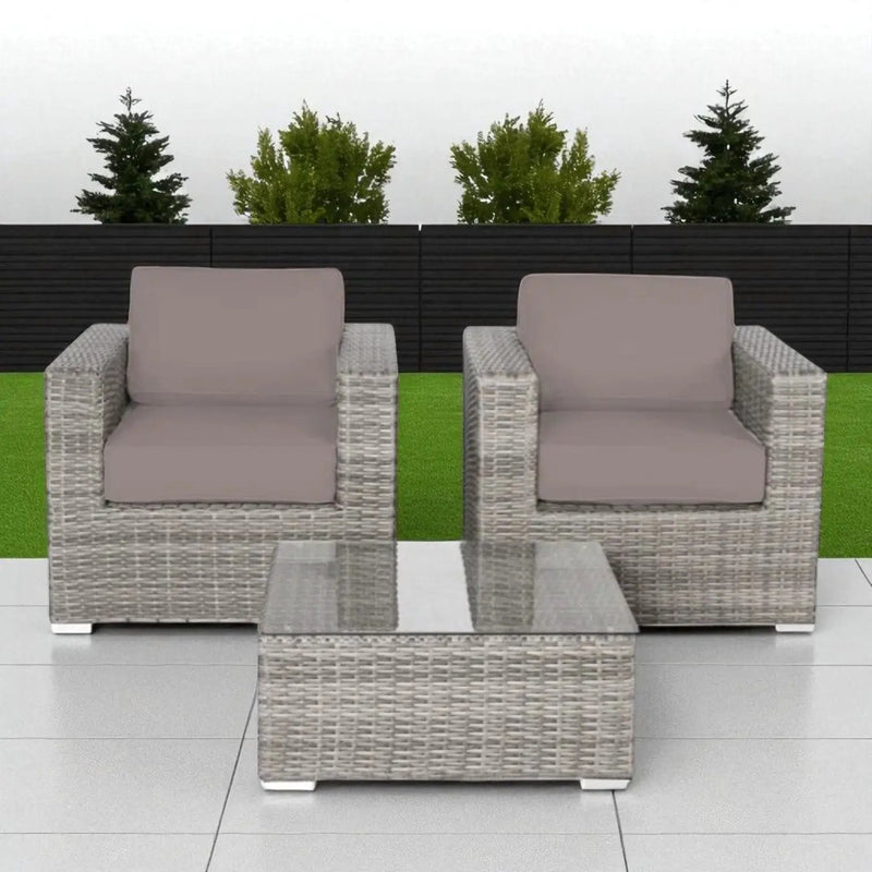Wicker Seating Group Set With Table And Cushions by HouseOfZazla