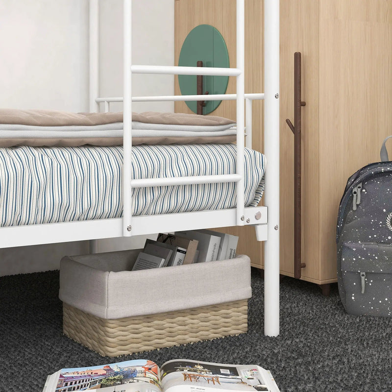 Space Saving Bunk Bed With Metal Frame And Ladder by Unique Piece Furniture