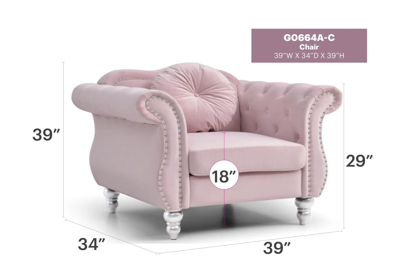 Chic Transitional Flared Arm Chair by HouseOfZazla