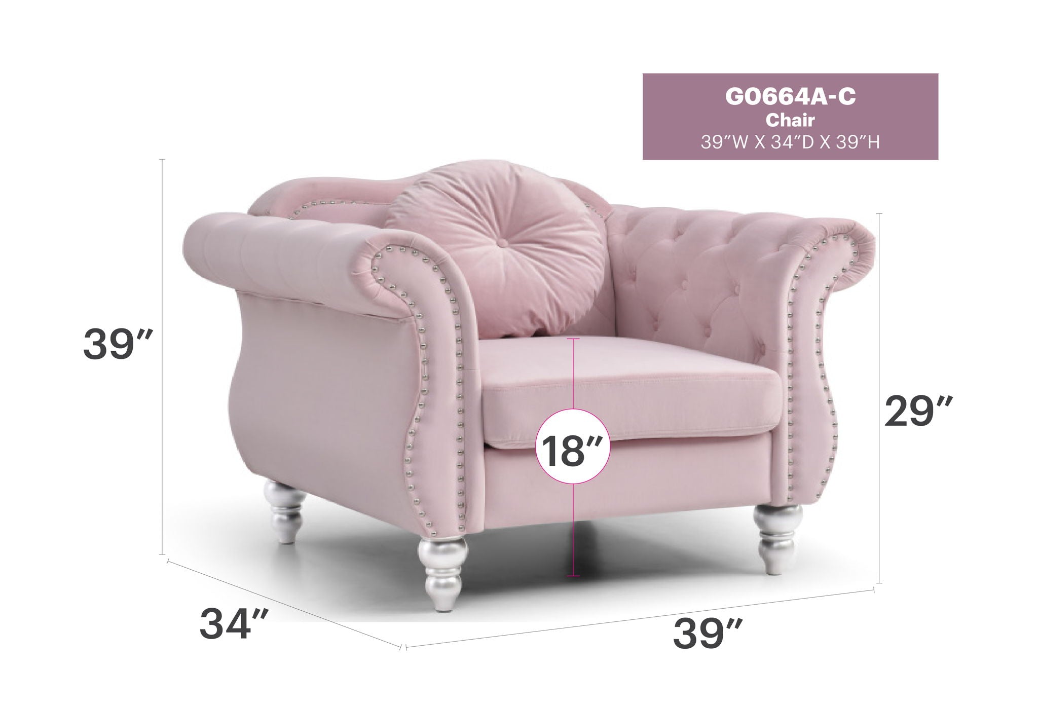 Chic Transitional Flared Arm Chair by HouseOfZazla