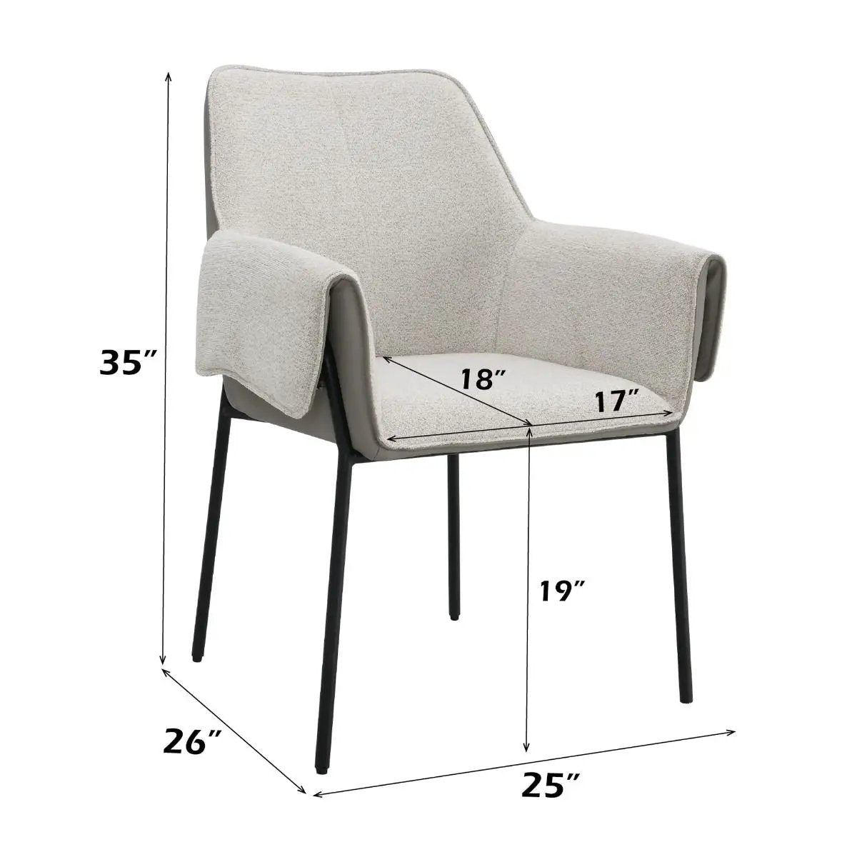 Jirina - Arm Chair (Set of 2) - Beige Chenille by Unique Piece Furniture