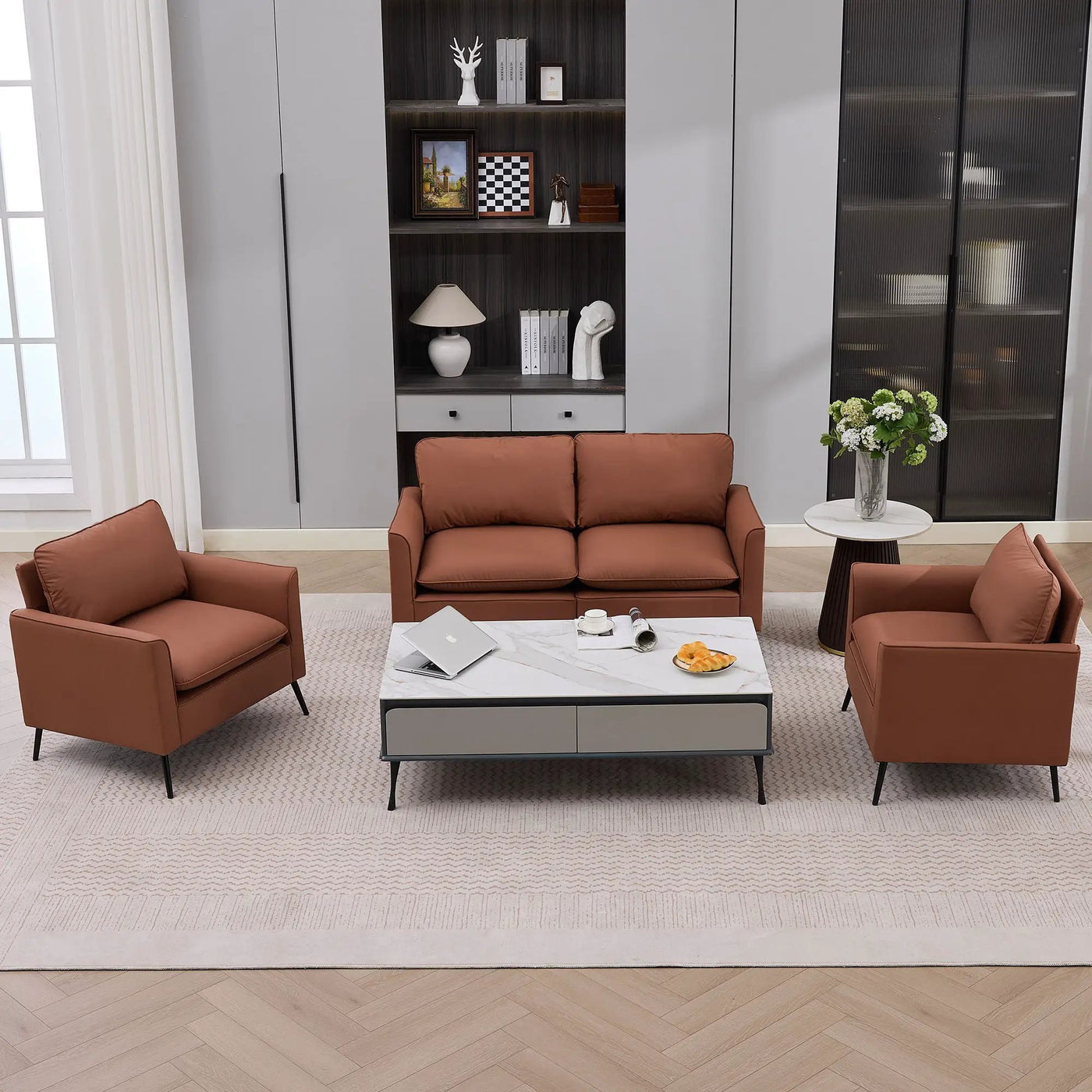Upholstered Loveseat, For Living Room by HouseOfZazla