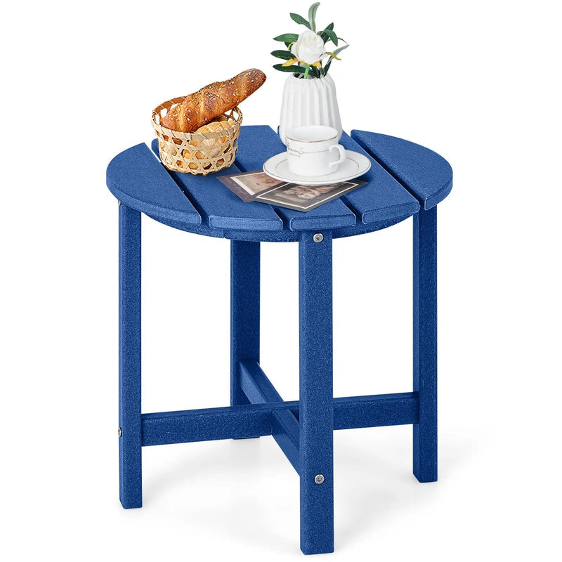 18 Inch Round Weather-Resistant Adirondack Side Table by DirectDeals