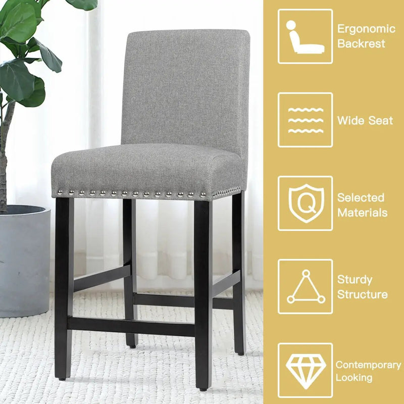 25 Inch Kitchen Chairs w/ Rubber Wood Legs by DirectDeals