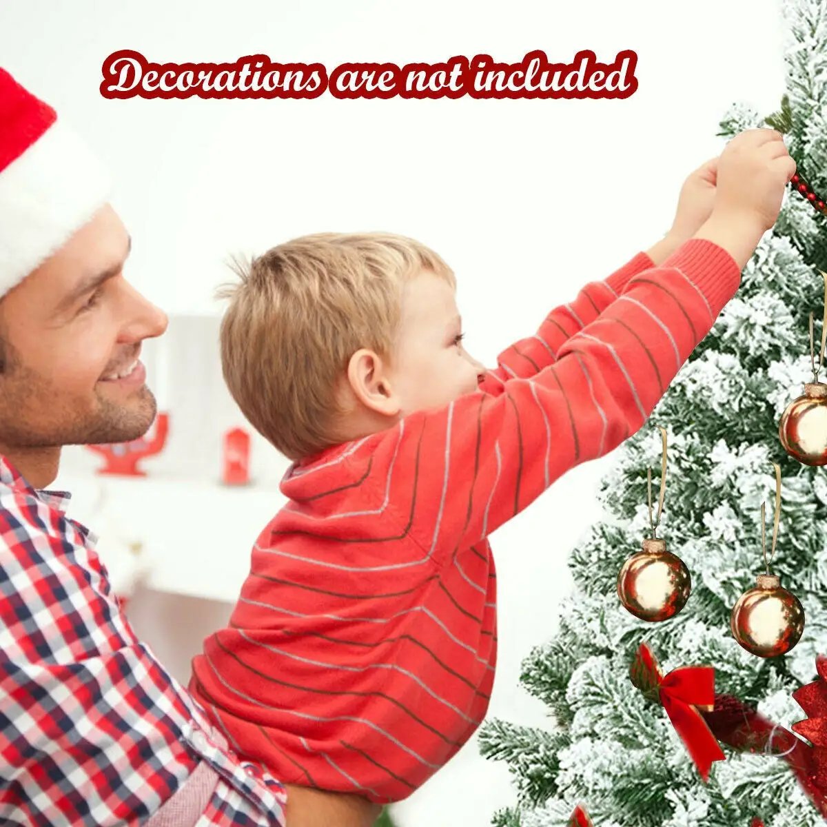 4.5 Feet Snow Flocked Artificial Christmas Tree with 400 Tips by DirectDeals