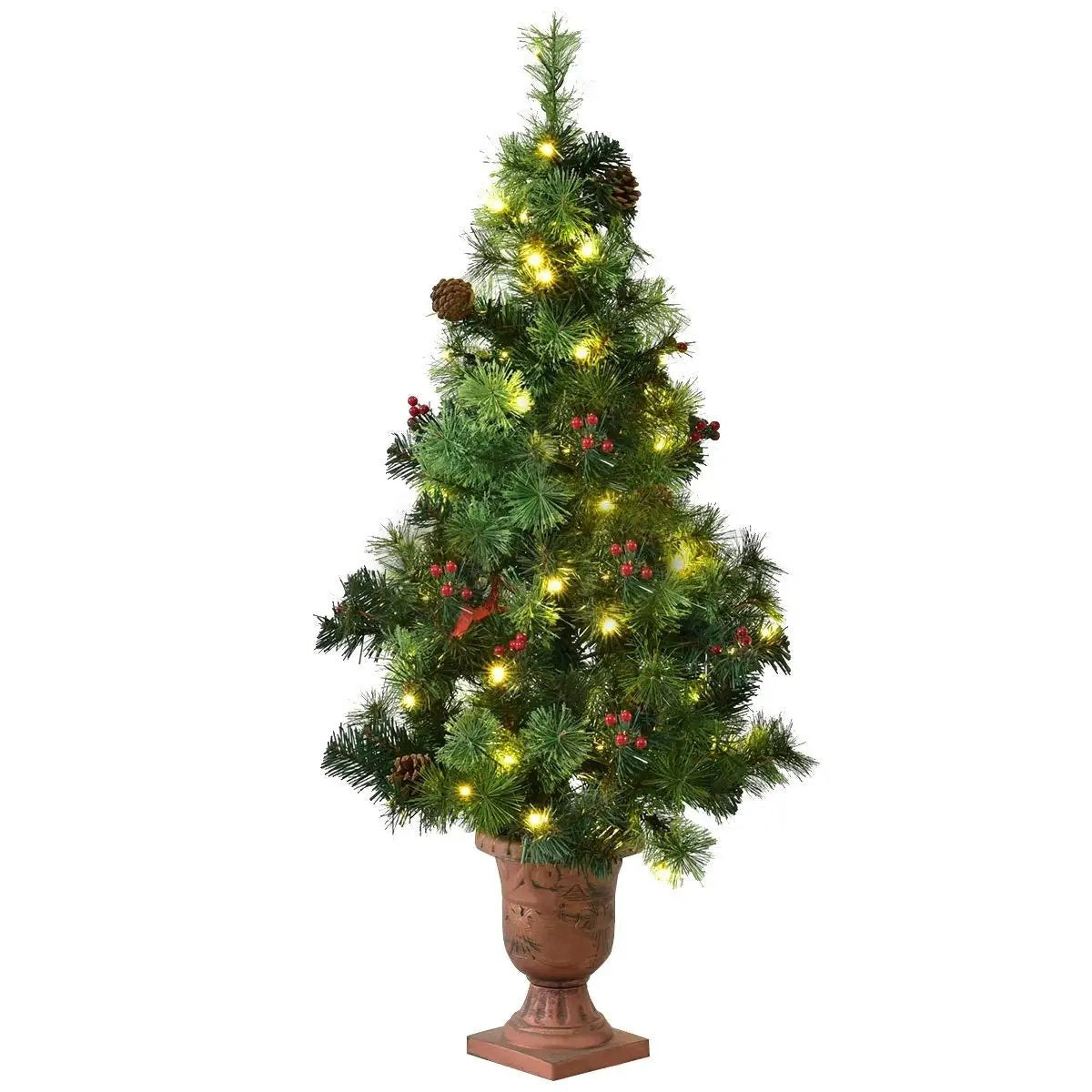 LED Christmas Tree with Red Berries Pine Cones, photo 19 of 20