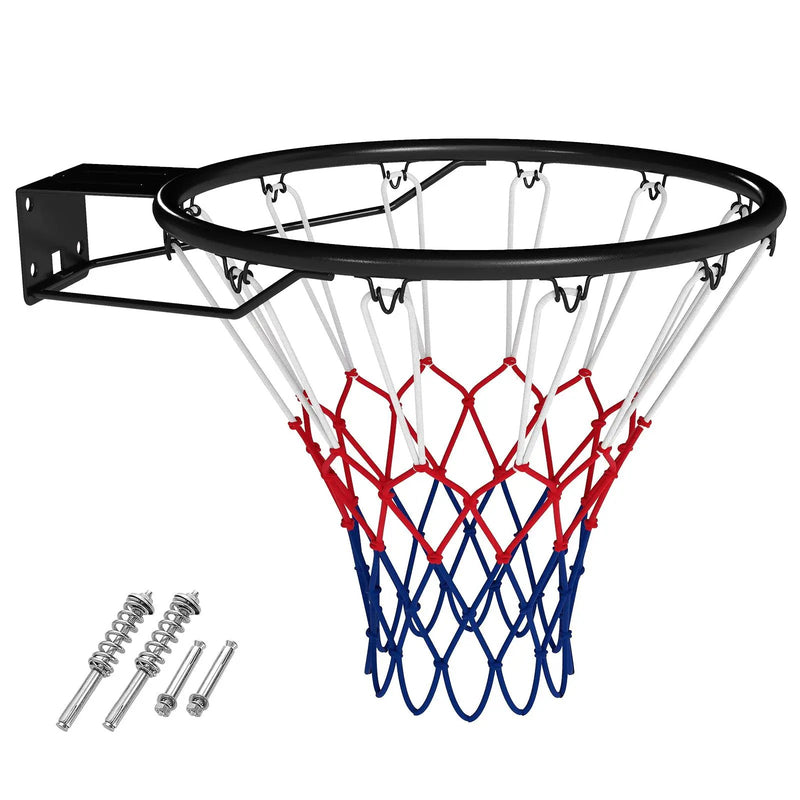 18" Basketball Rim Heavy Duty Wall Mounted Basketball Rim Goal Replacement by DirectDeals
