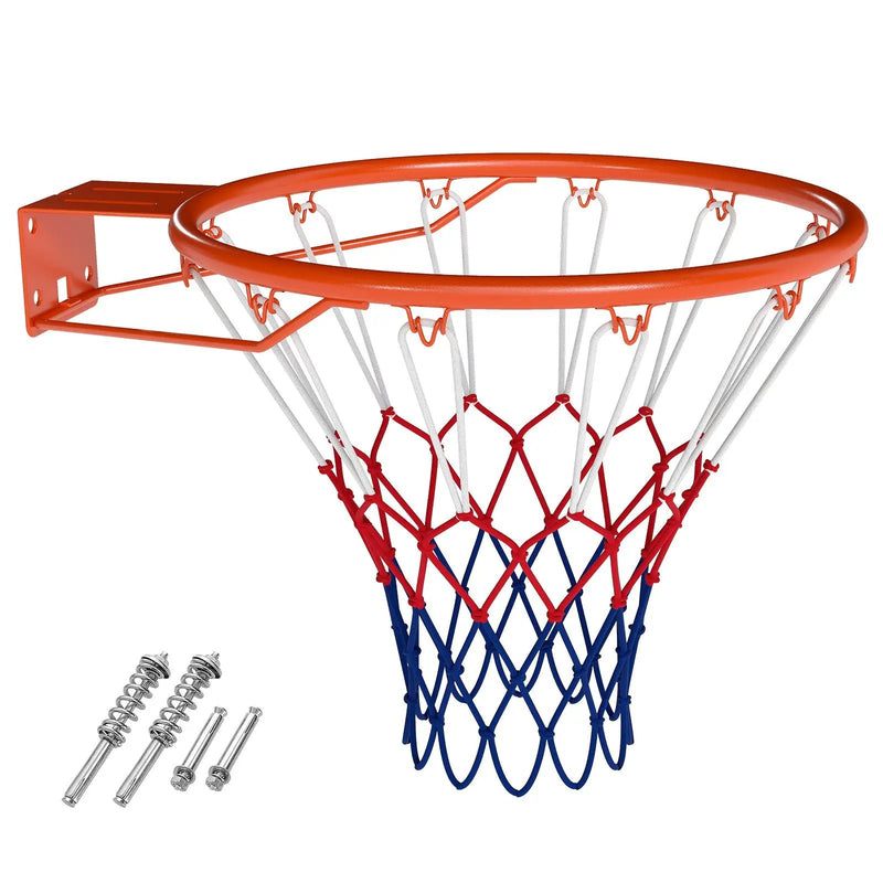 18" Basketball Rim Heavy Duty Wall Mounted Basketball Rim Goal Replacement by DirectDeals