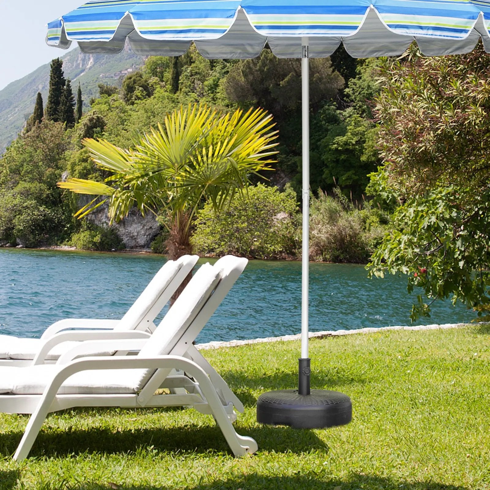 18 Inch Fillable Heavy-Duty Round Umbrella Base Stand by DirectDeals