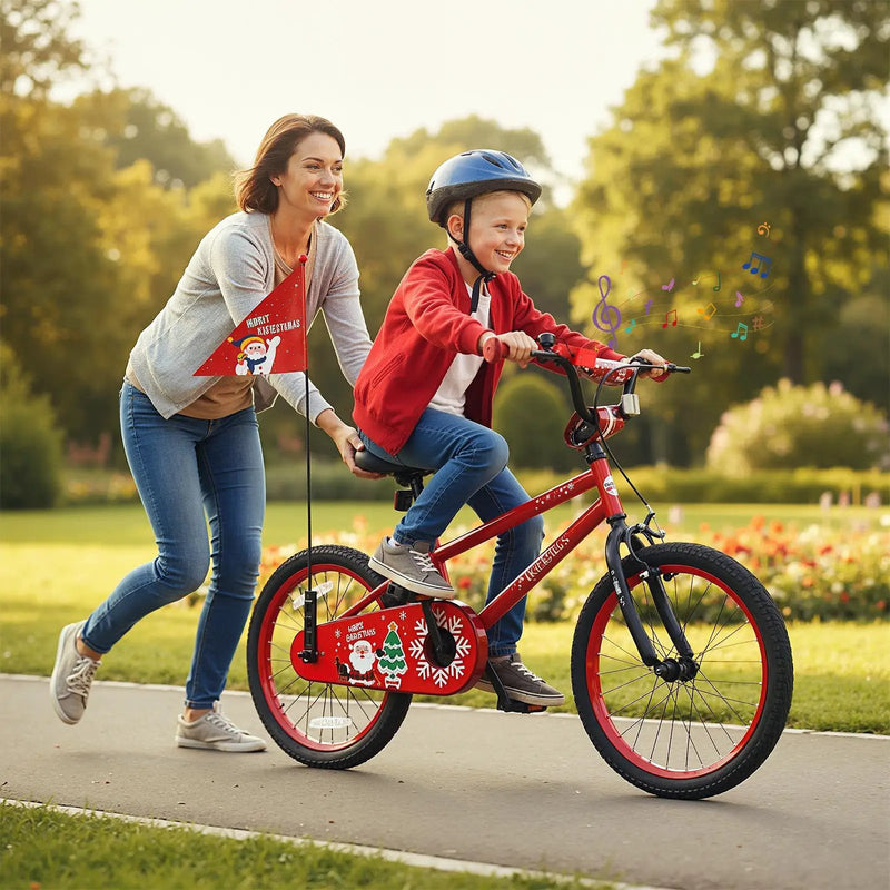 Kids Bike 12-18 Inch with Training Wheels & Christmas Music by DirectDeals