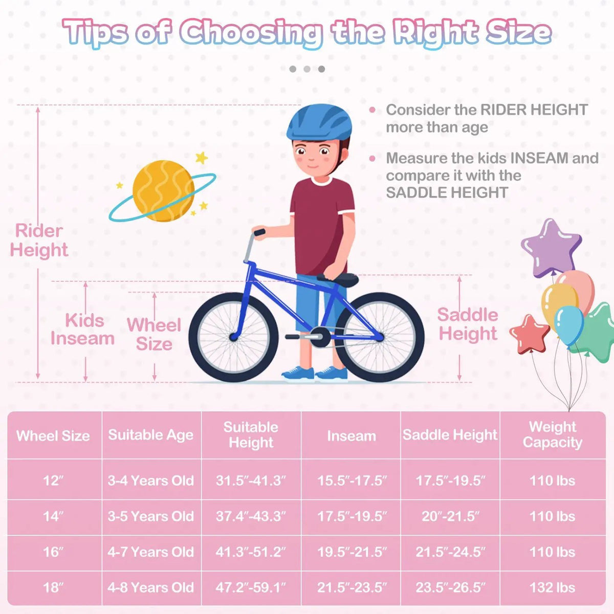 18-Inch Kids Bike Adjustable with Basket and Streamers Pink, photo 7 of 11