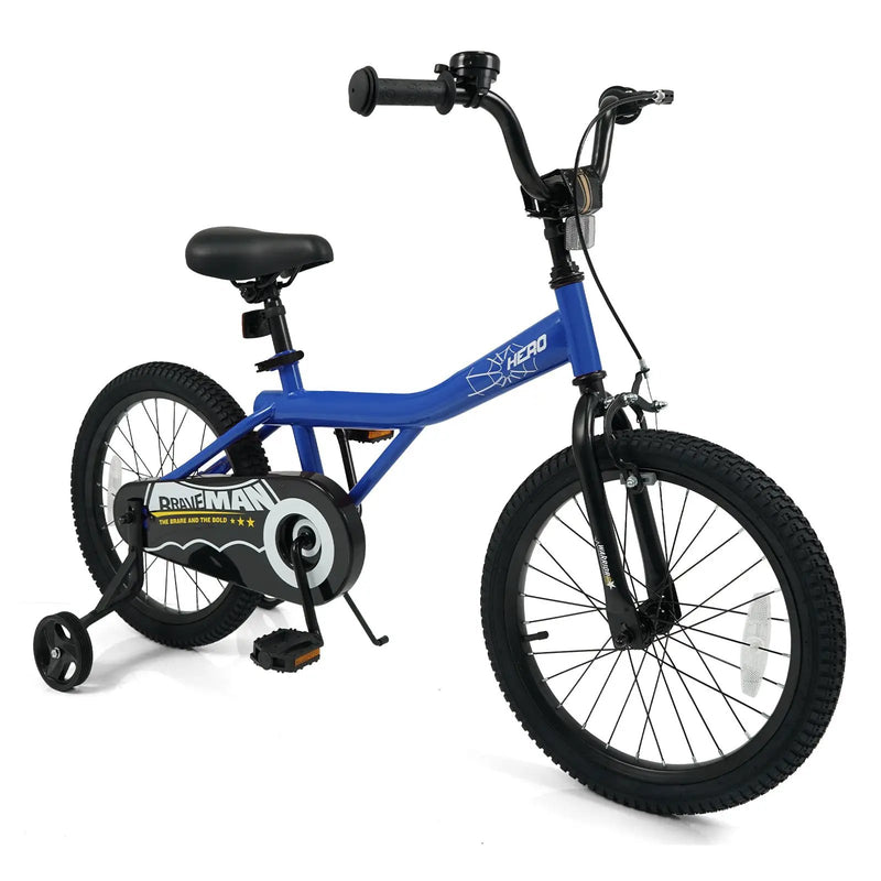 Kids Bike 14-Inch with Removable Training Wheels Navy by DirectDeals