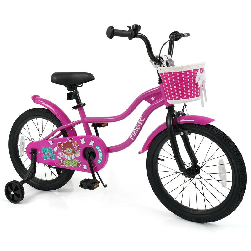 Kids Bike with Training Wheels 12-18 Inch - Magic Rose by DirectDeals