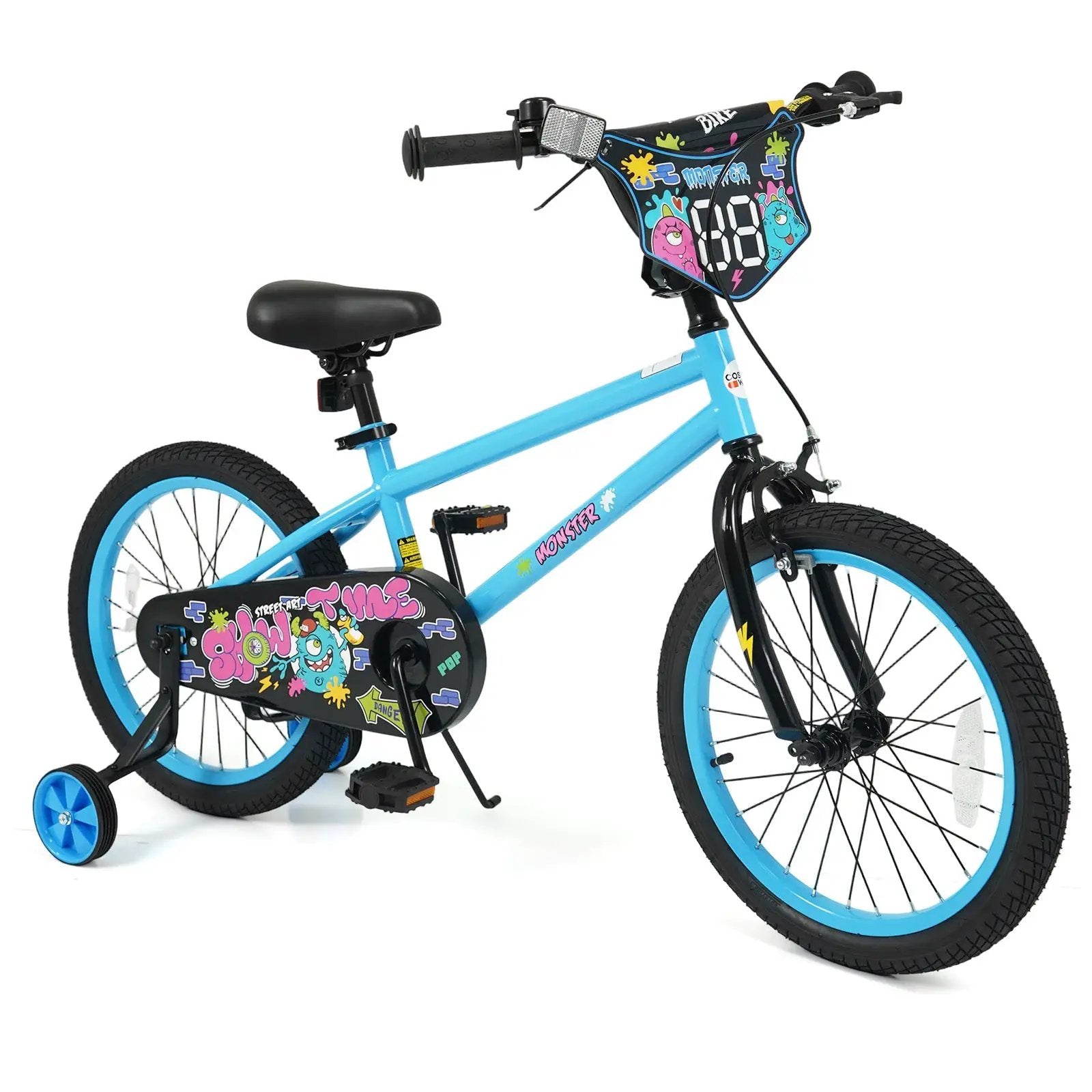 Kids Bike 16 Inch with Training Wheels Ages 4-7 by DirectDeals