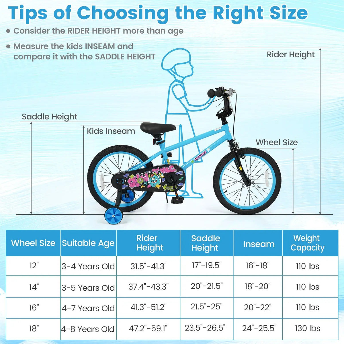 Kids Bike 16 Inch with Training Wheels Ages 4-7, photo 29 of 32