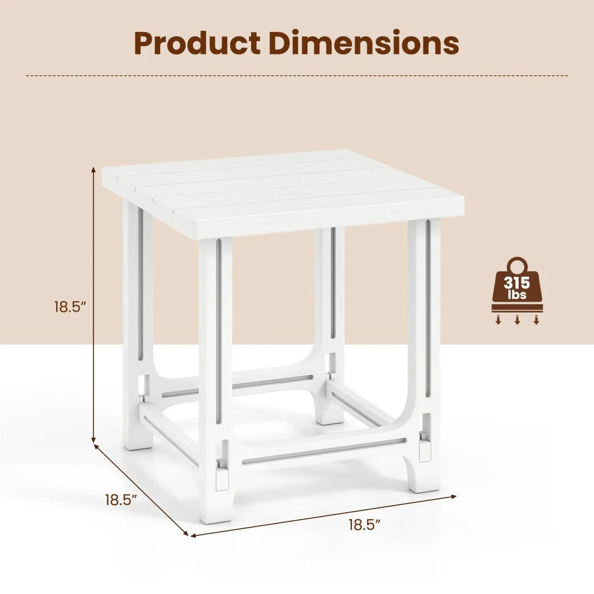 18" Adirondack Side Table with Slatted HDPE Surface, photo 13 of 24