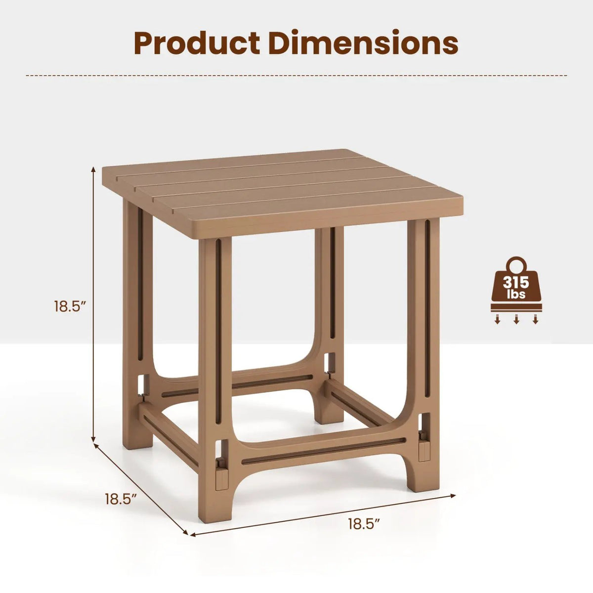 18" Adirondack Side Table with Slatted HDPE Surface, photo 21 of 24