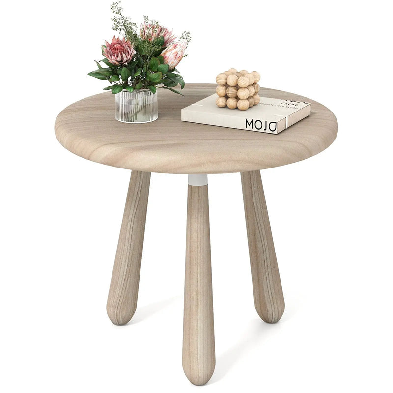 18 Inch Outdoor Mahogany Wood Side Table with Thickened Board by DirectDeals