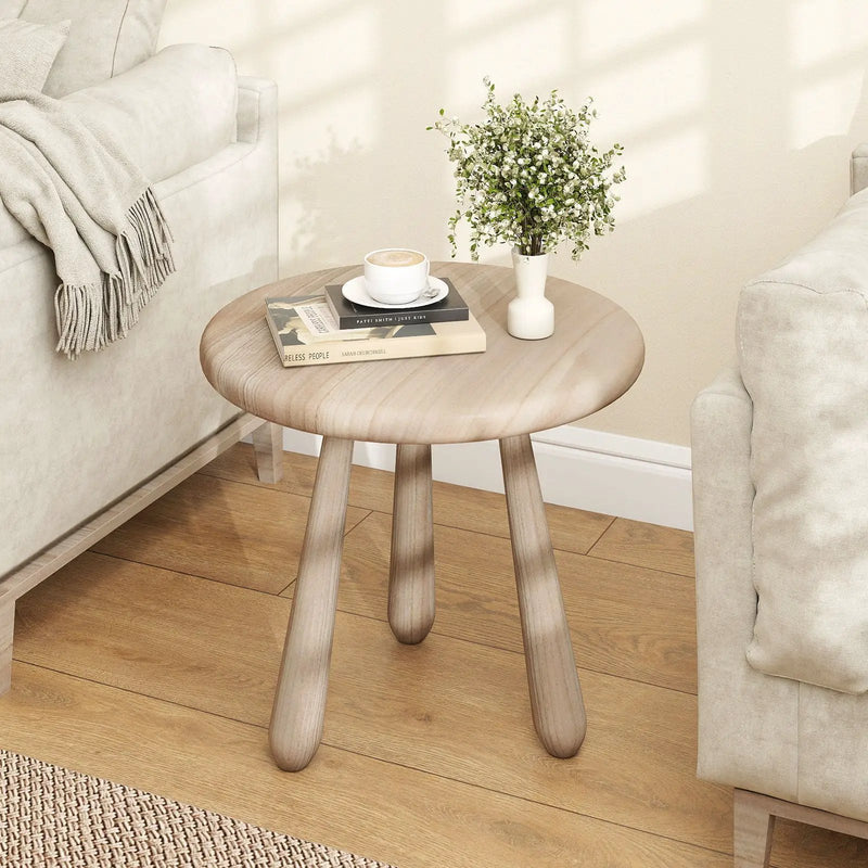 18 Inch Outdoor Mahogany Wood Side Table with Thickened Board by DirectDeals