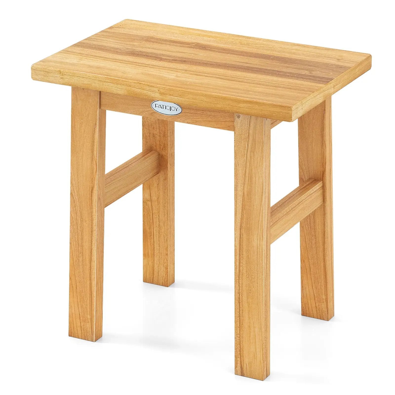 18 Inch Teak Shower Bench Spa Bath Stool for Shaving Legs by DirectDeals
