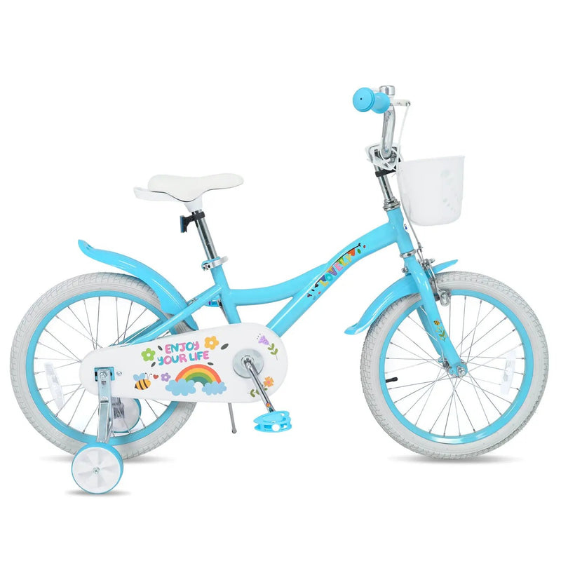 Girls Bike 12-18 Inch with Training Wheels and Basket by DirectDeals