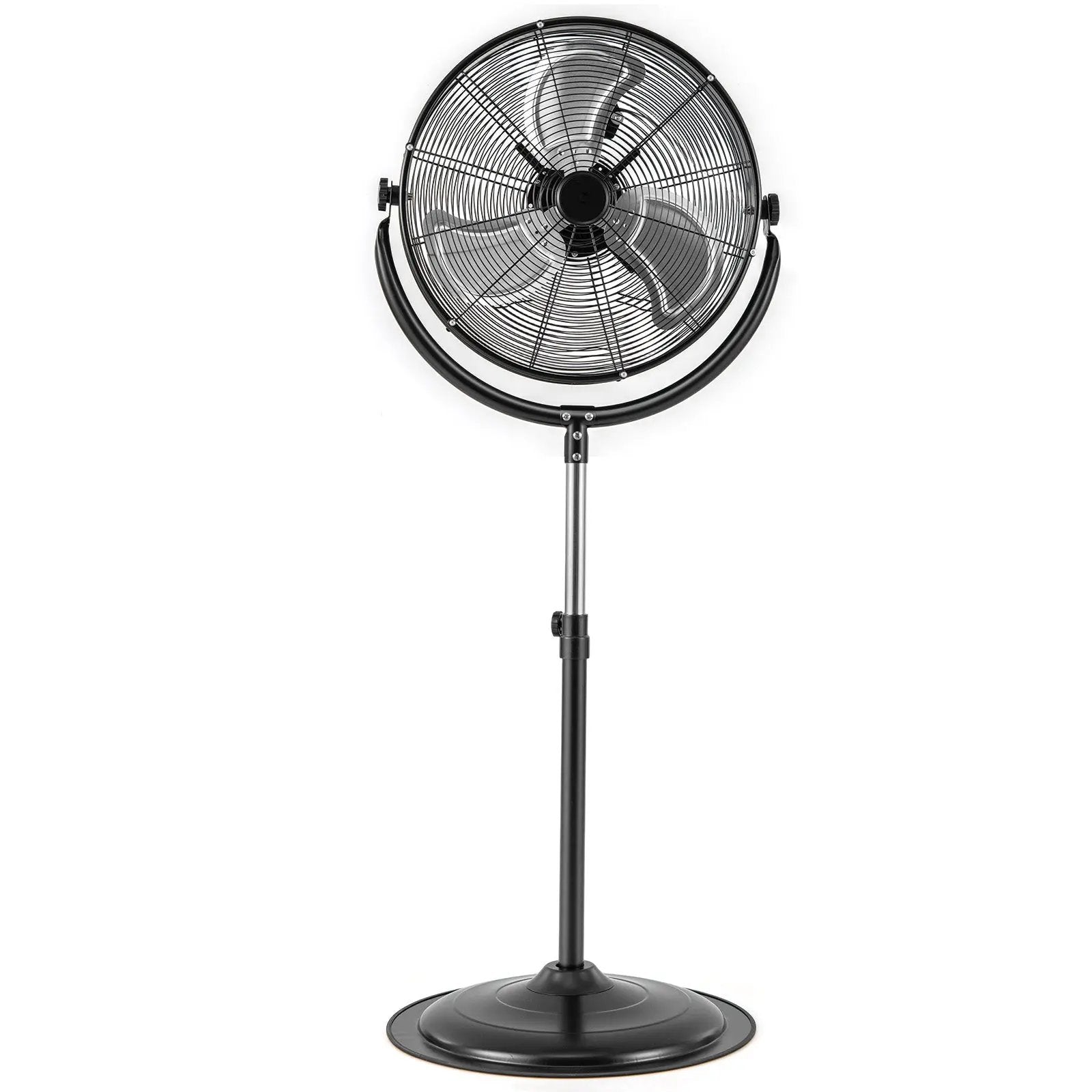 20 Inches High Velocity Pedestal Fan with 3 Speeds and Adjustable Height-Black by DirectDeals