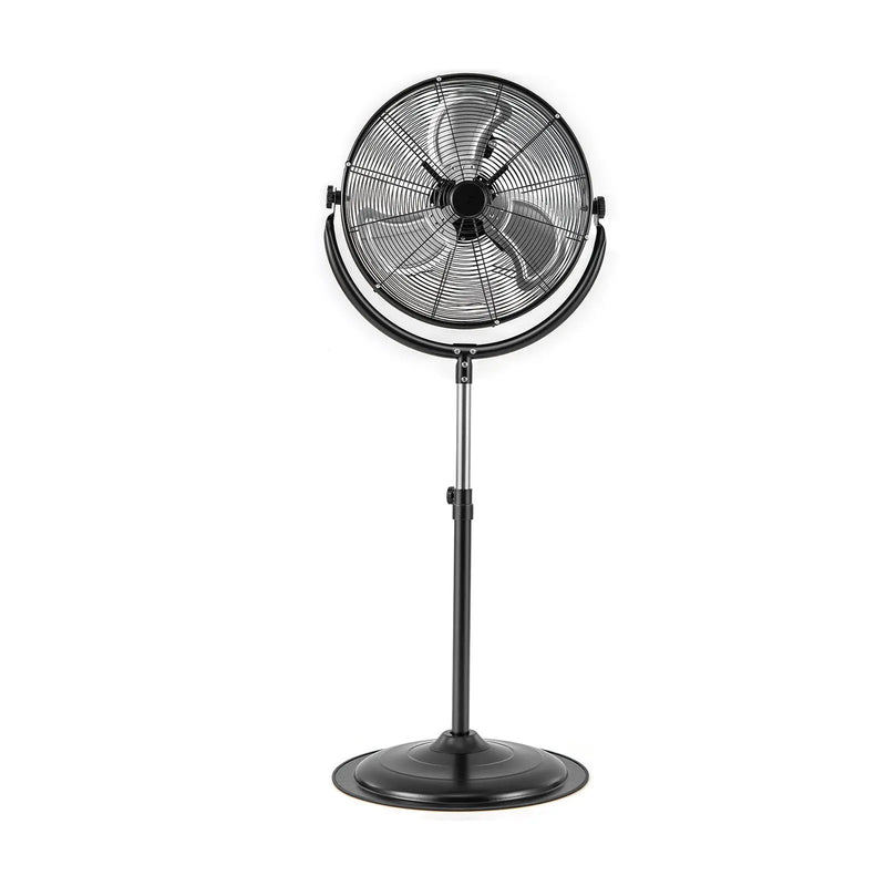 20 Inches High Velocity Pedestal Fan with 3 Speeds and Adjustable Height-Black by DirectDeals