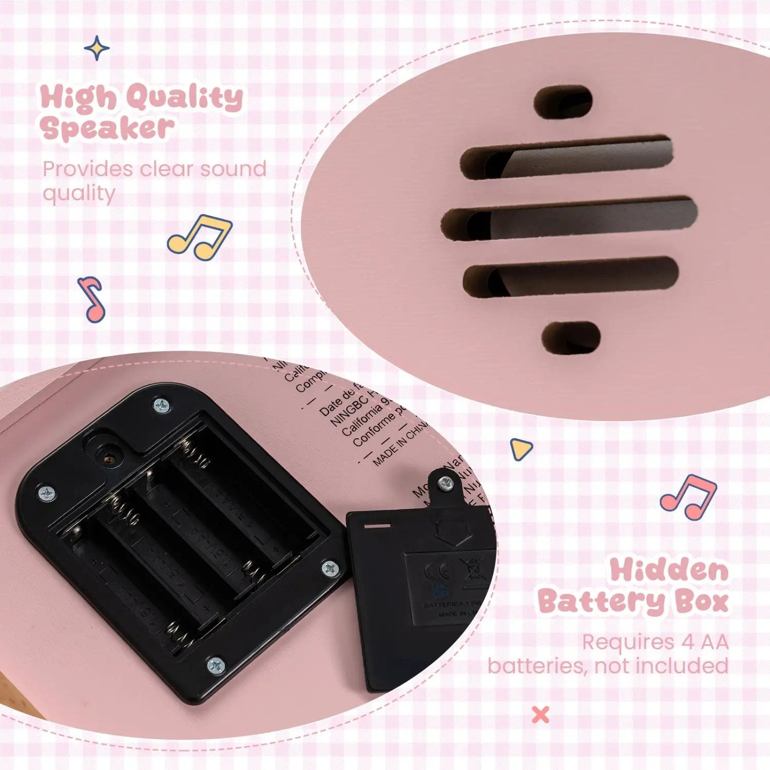 18-Key Wooden Piano for Kids with Music Stand by DirectDeals