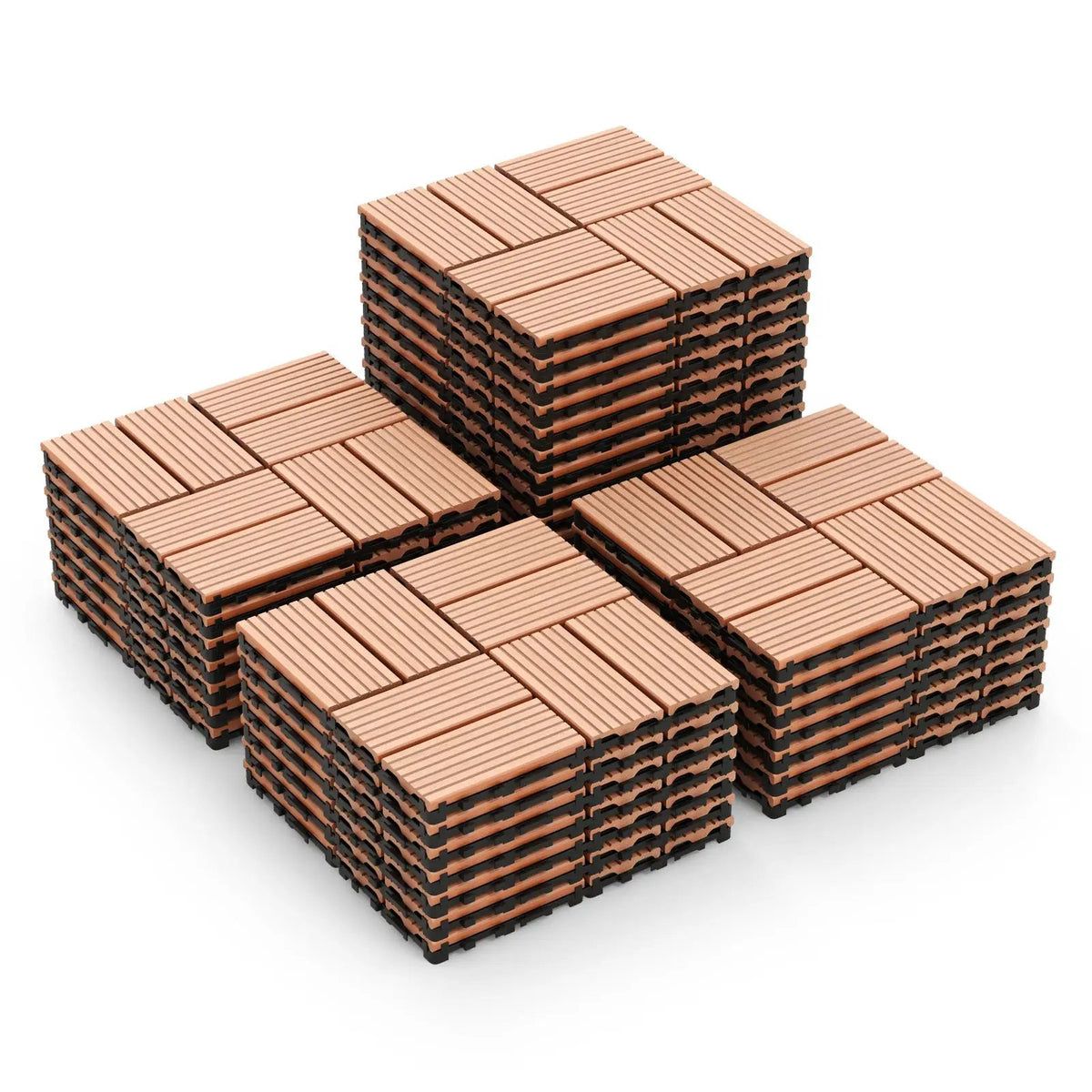18 Pieces 12 x 12 Inch All Weather Interlocking Deck Tiles, photo 4 of 9
