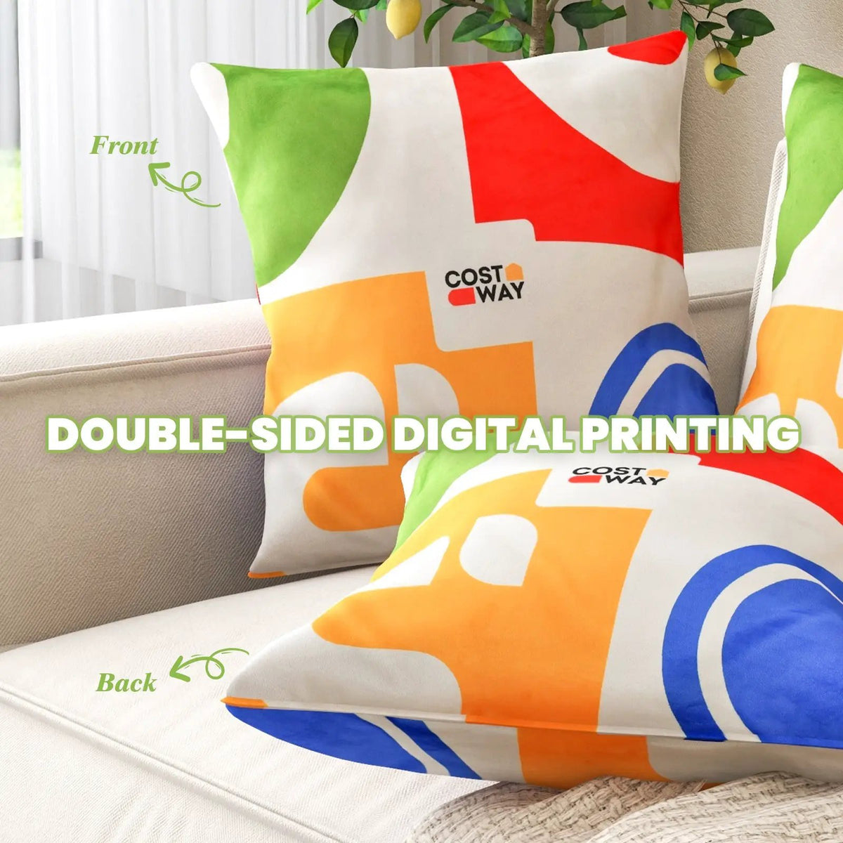 18 x 18 Inch Inches Square Throw Pillows with Removable and Washable Velvet Pillow Cases, photo 8 of 9