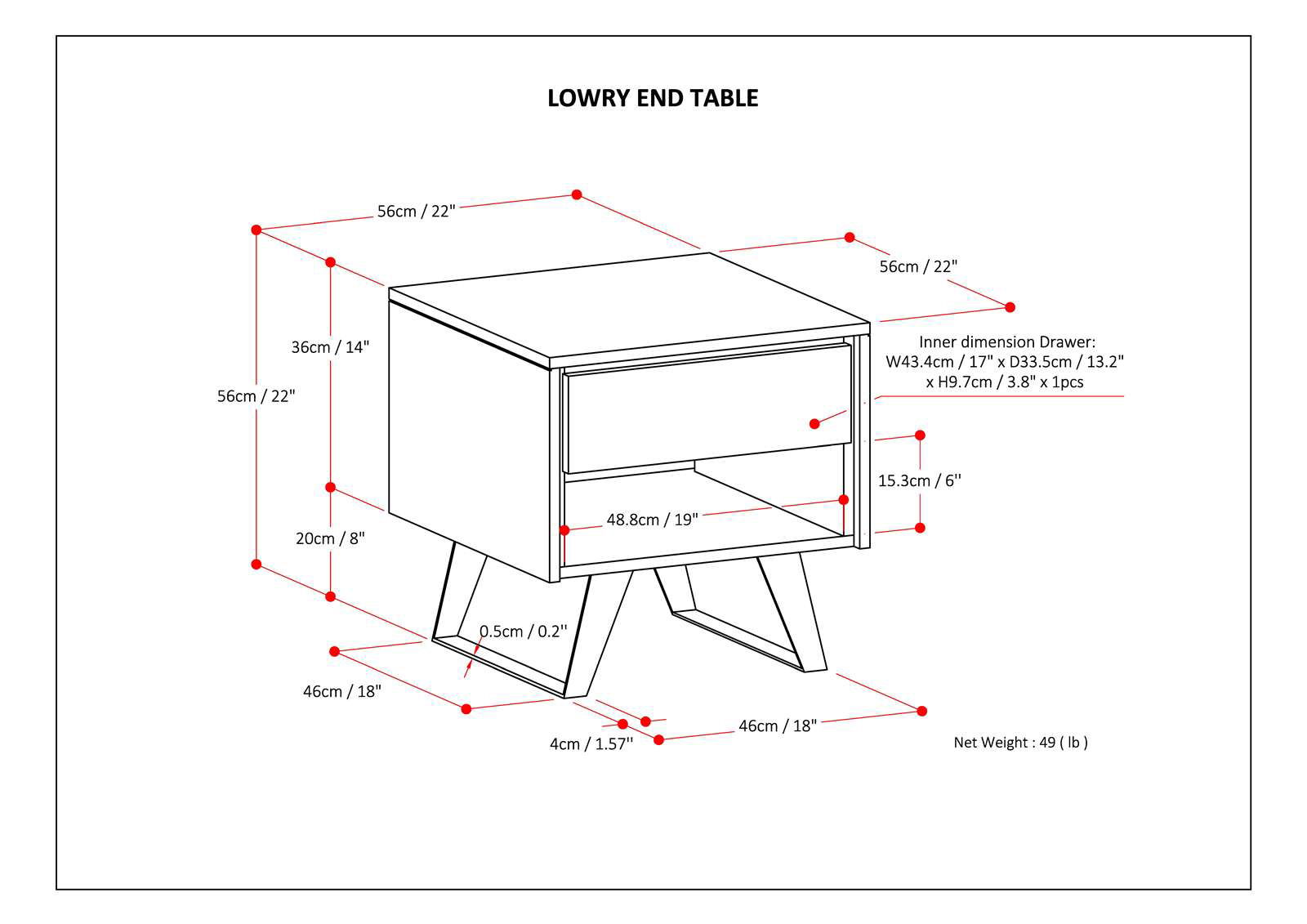 Lowry - Handcrafted End Table by HouseOfZazla