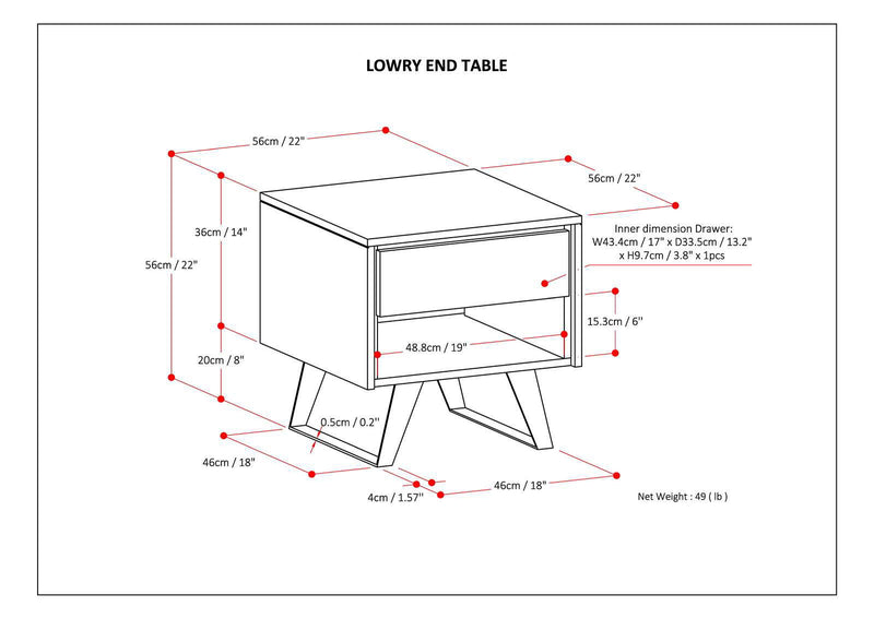 Lowry - Handcrafted End Table by HouseOfZazla