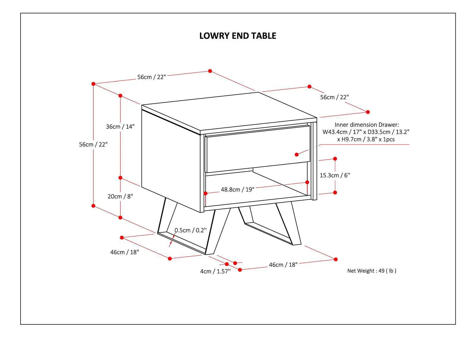 Lowry - Modern End Table by HouseOfZazla
