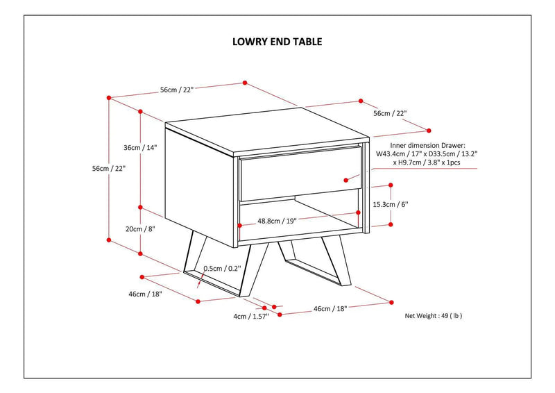 Lowry - Modern End Table by HouseOfZazla