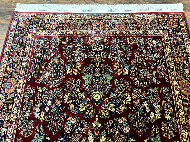 Karastan Rug 5.9 x 9 Red Sarouk Rug #785, Karastan Wool Rug, Karastan Carpet, Original 700 Series Vintage Karastan Oriental Rug Discontinued by Jewel Rugs