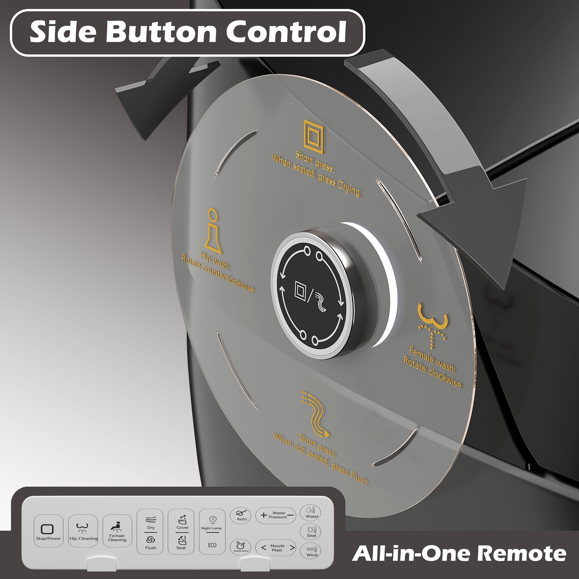 Smart Toilet with Bidet Built-In, Heated Seat, and Advanced Features by HouseOfZazla