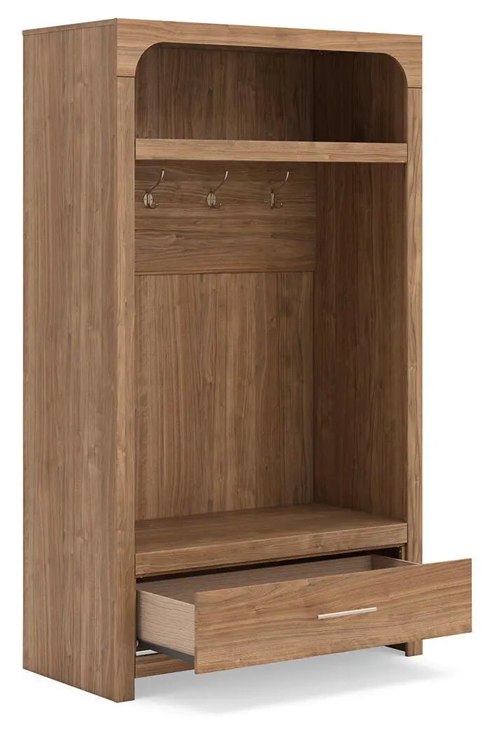 Dovander - Hall Tree With Storage Bench - Brown by Unique Piece Furniture