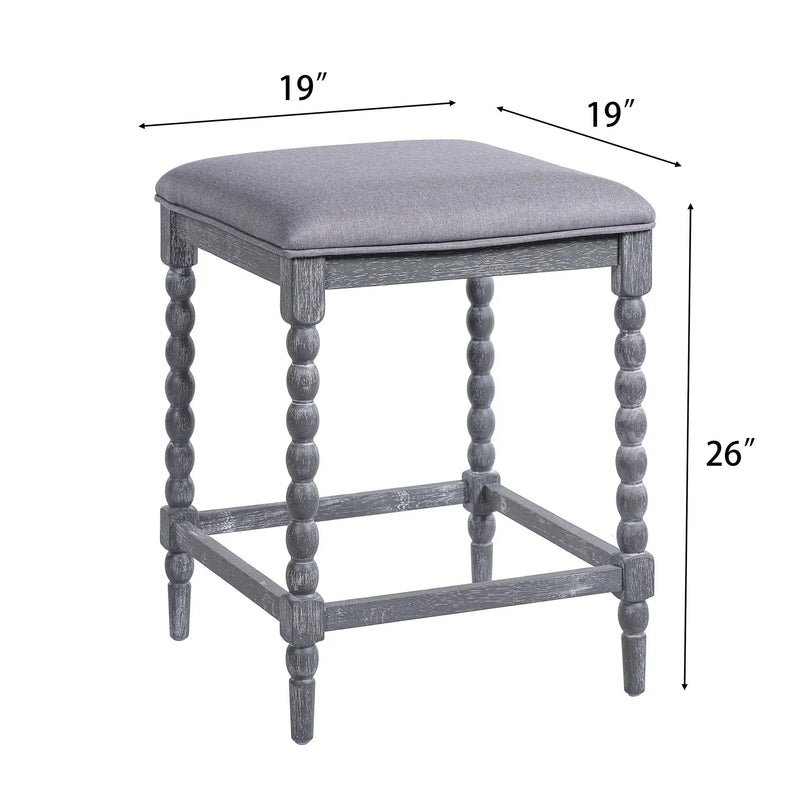26" Counter Stools Set of 4 with Upholstered Seat by HouseOfZazla