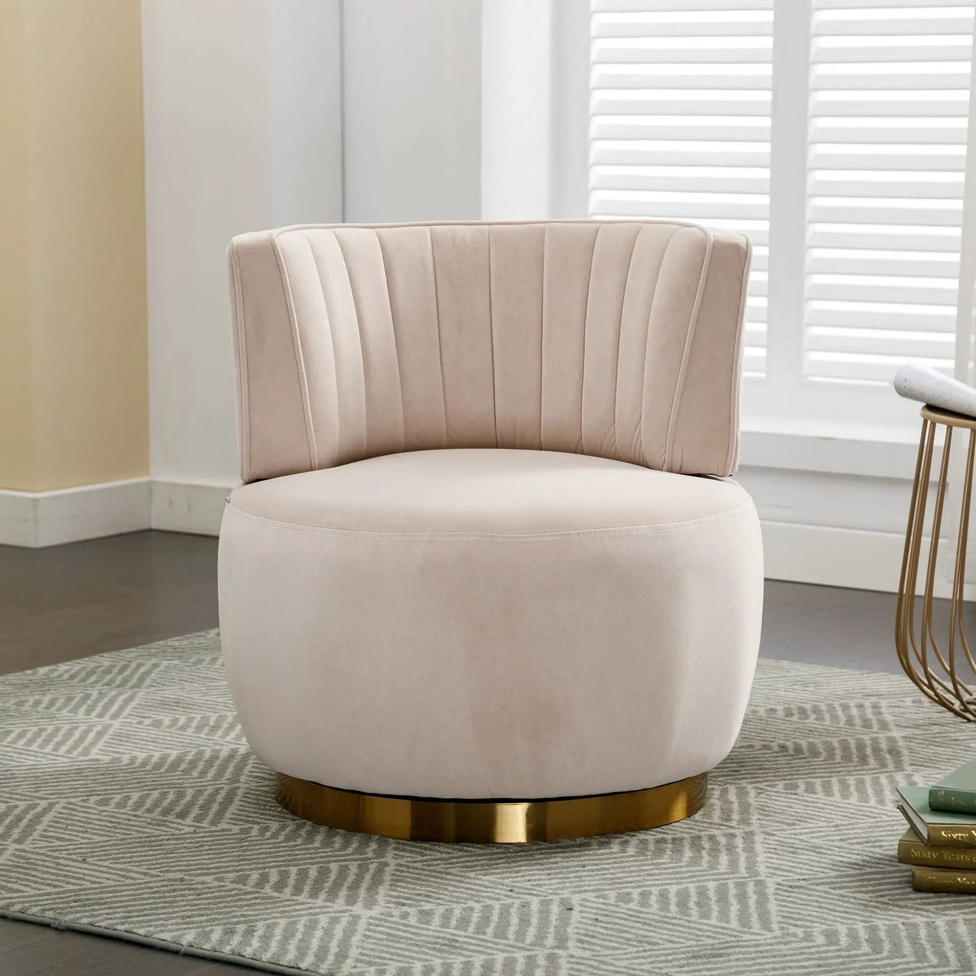 360 Degree Swivel Cuddle Barrel Accent Sofa Chair by HouseOfZazla