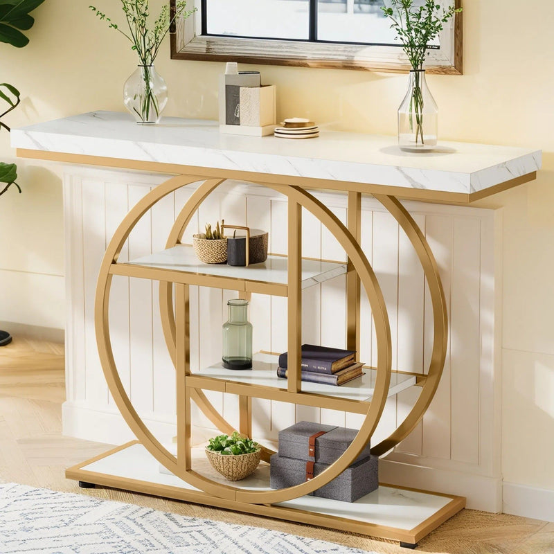 Console Table With 4 Tier Design For Living Hallway by HouseOfZazla