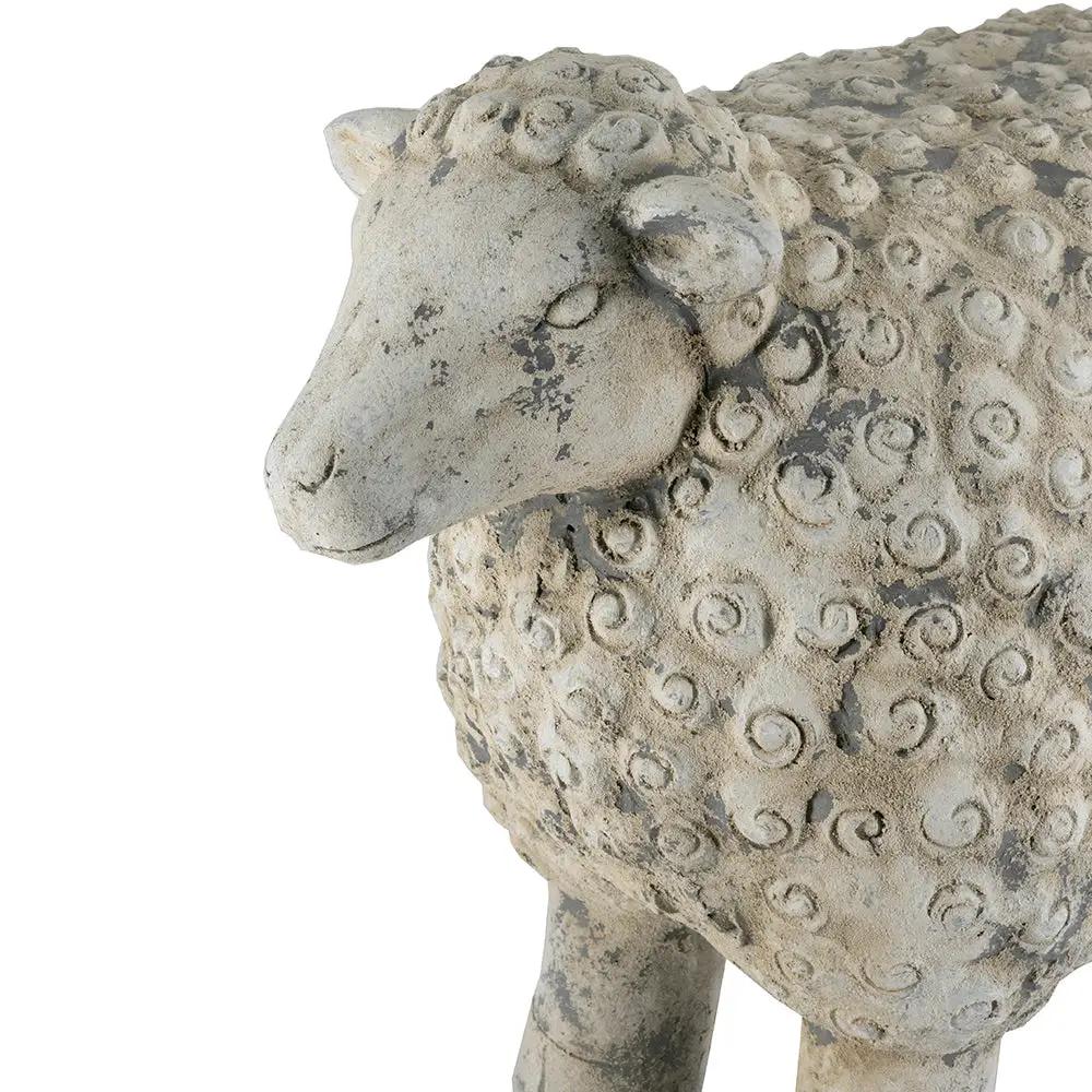 25.5x13x18" Magnesium Sheep Figurine with Weathered Finish by HouseOfZazla