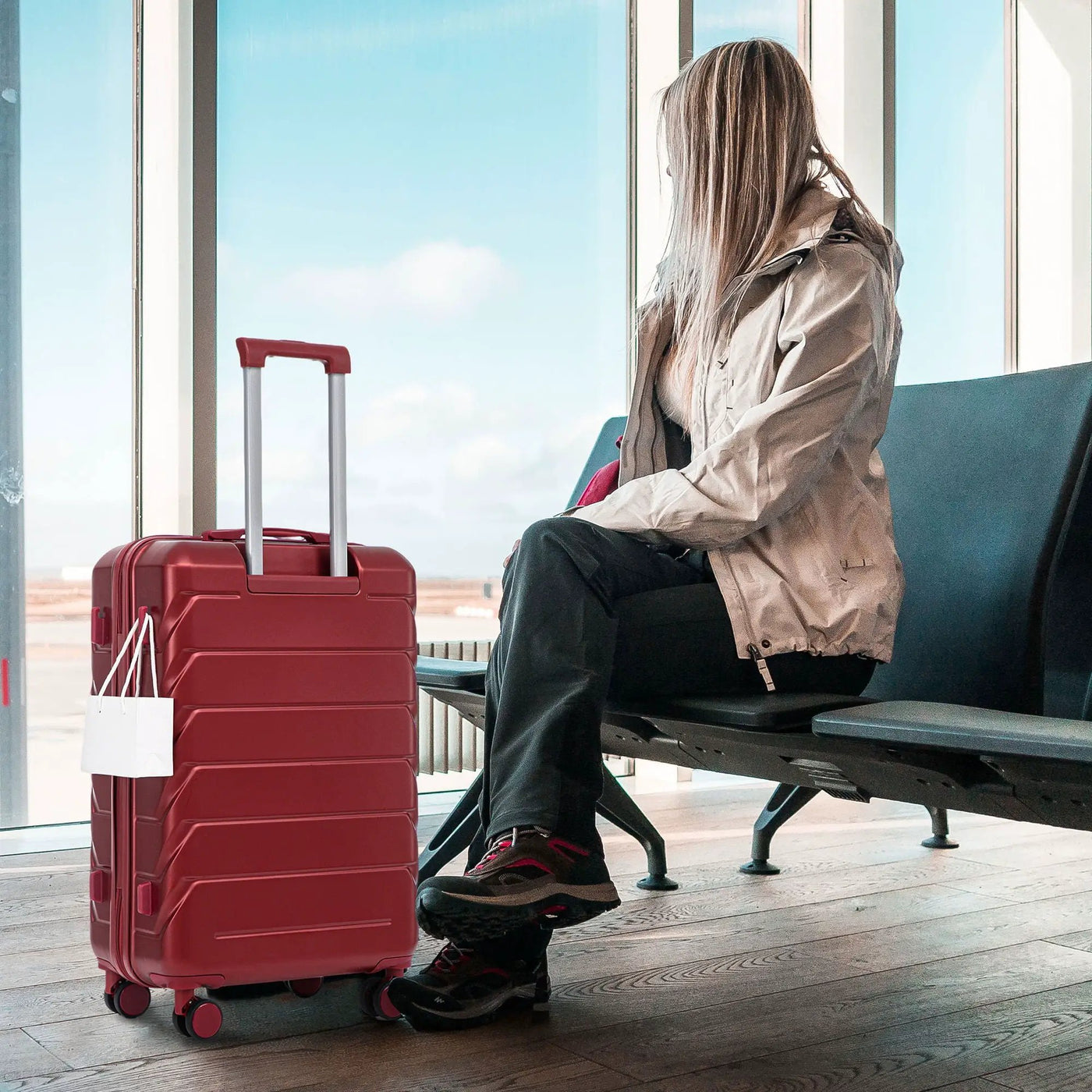 3 Pieces Set 20" / 24" / 28" Spinner Wheel Luggage With Combination Lock by HouseOfZazla
